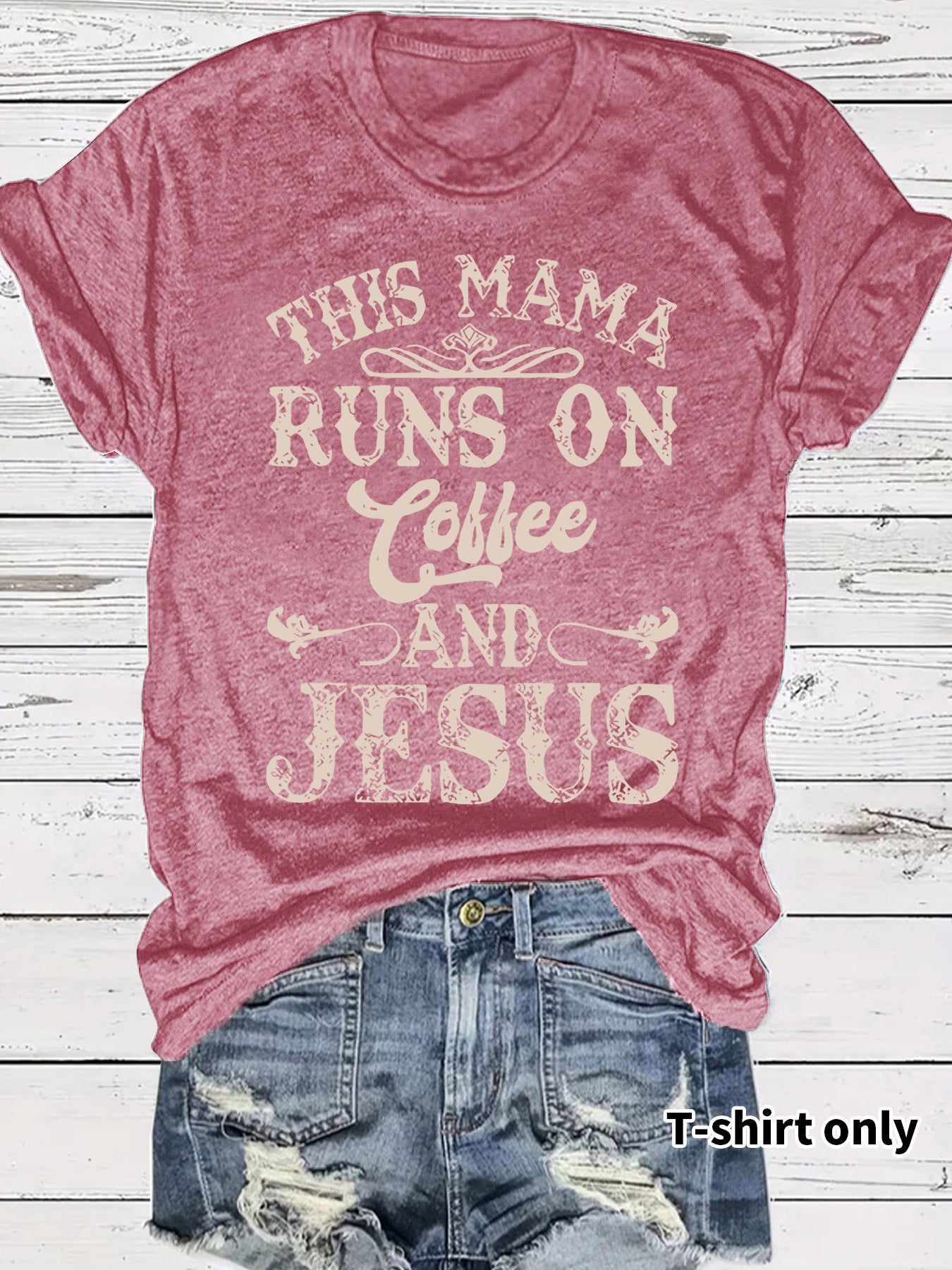 Short sleeved coffee is running