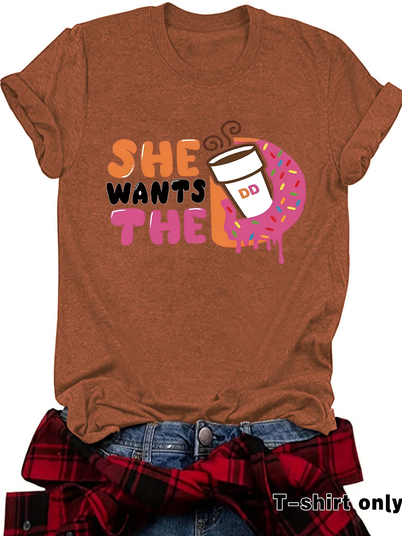 Short sleeved HE coffee pattern