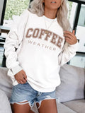 COFFEE pattern print on hoodie