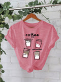 T-shirt short sleeved women's coffee cup