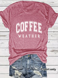 Short sleeved COFFEE pattern