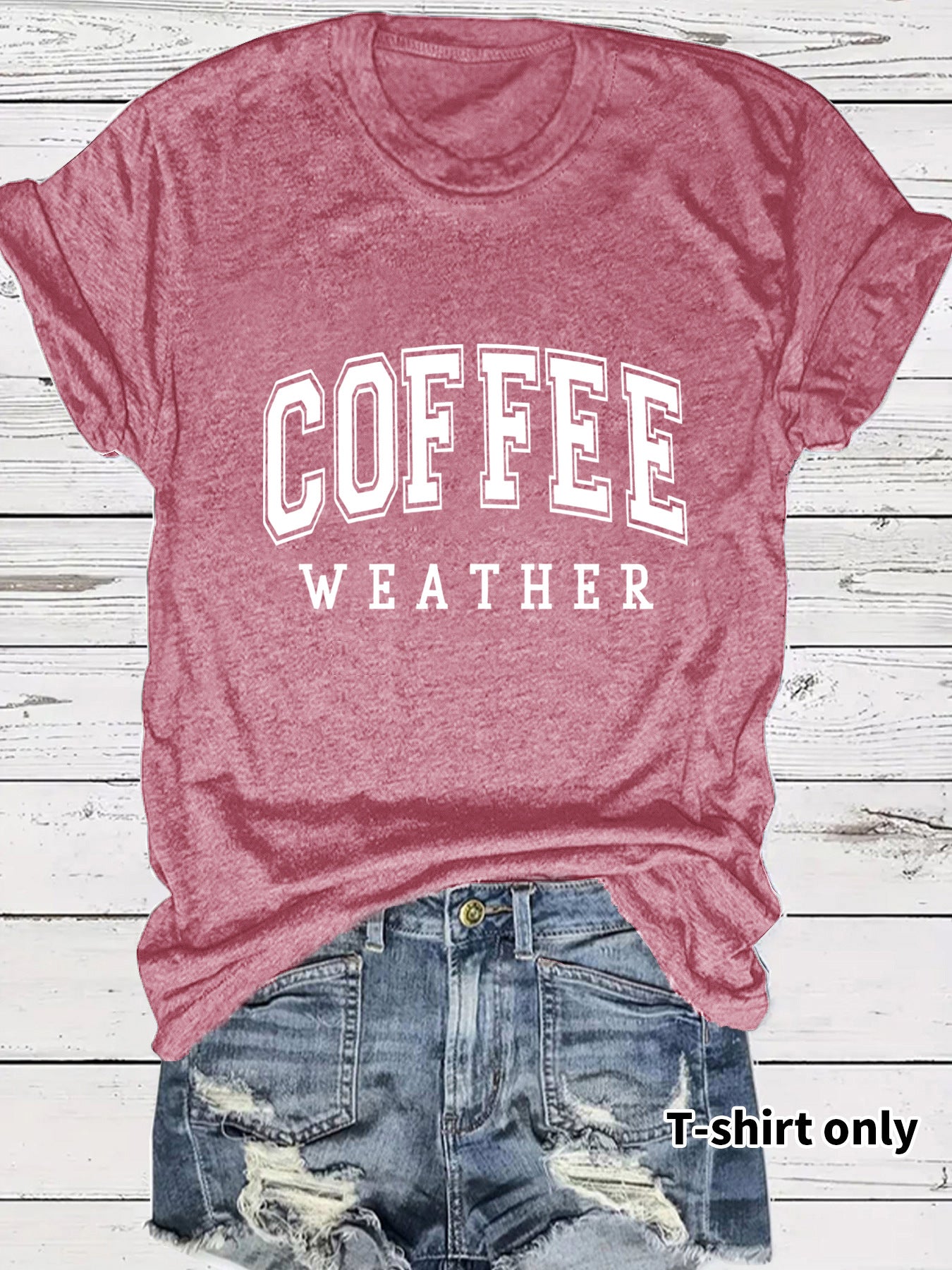 Short sleeved COFFEE pattern